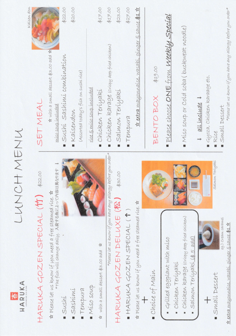 Menu Haruka Japanese Cuisine-4